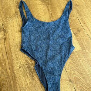 We wore what blue one piece bathing suit